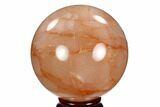 Polished Hematoid (Harlequin) Quartz Sphere - Madagascar #121618-1